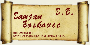 Damjan Bošković vizit kartica